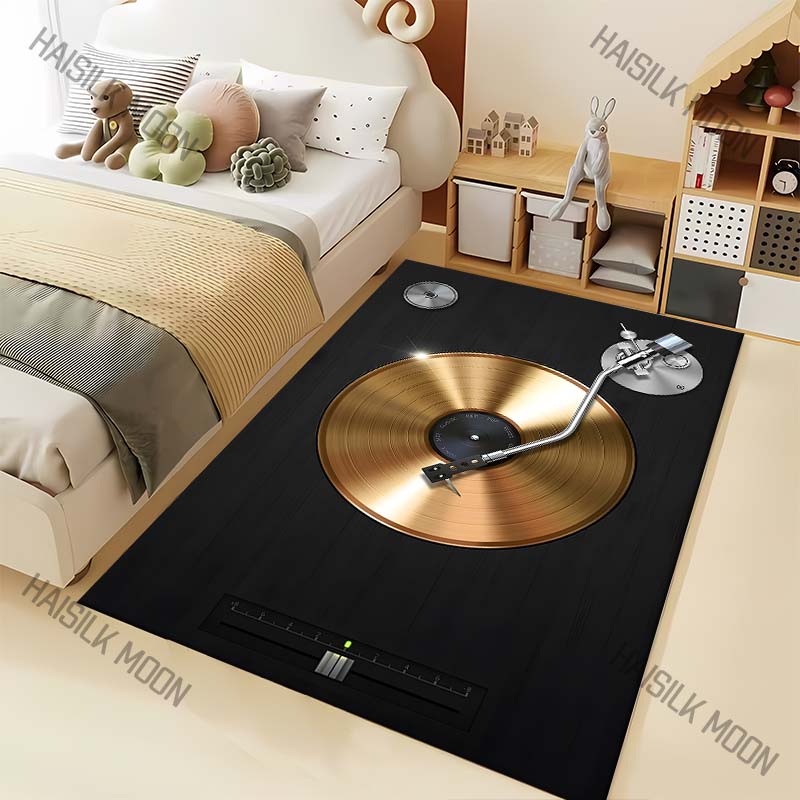 Commercial Vinyl Printing Machine - Tapete de vinil dourado com estampa
