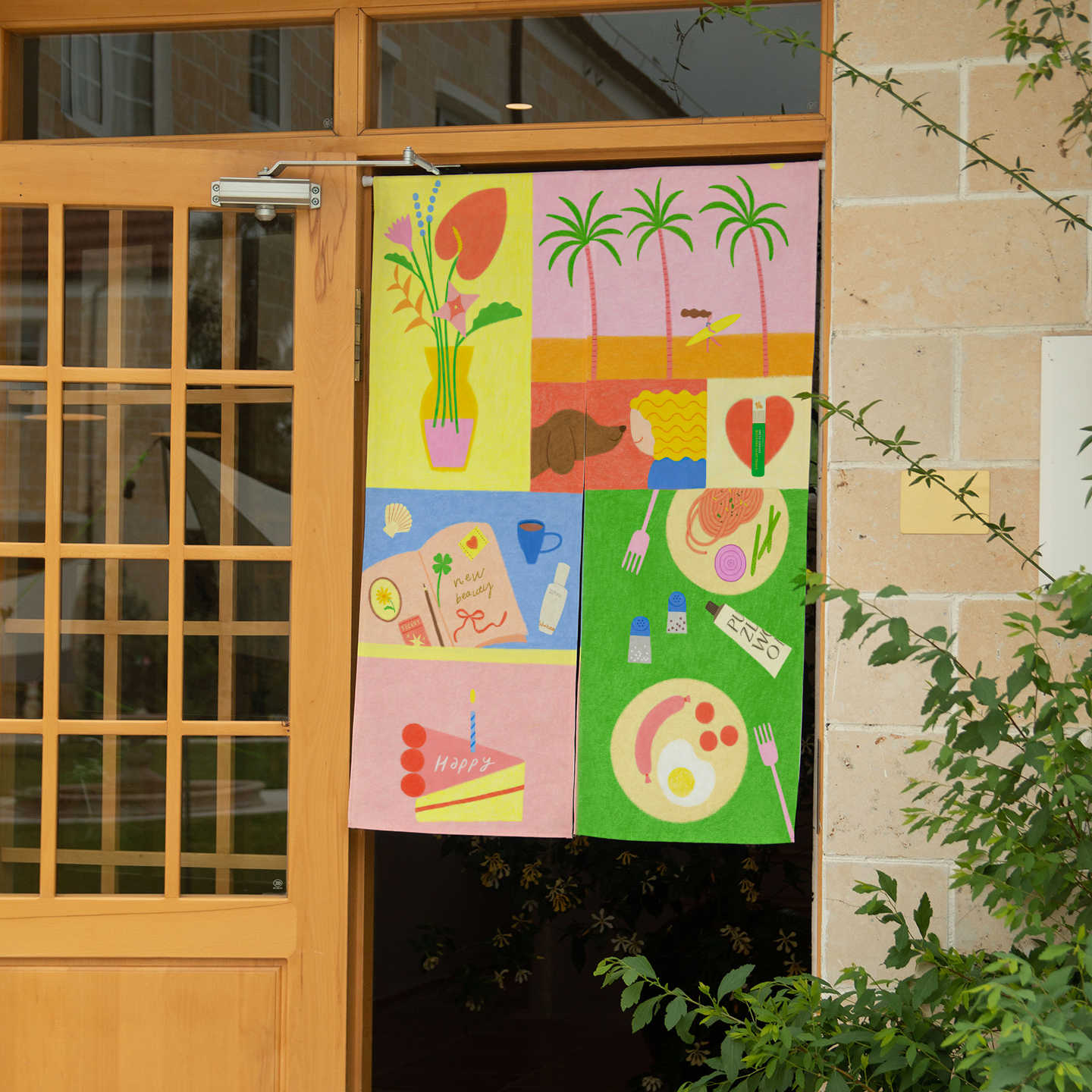 Cortina de Porta Noren Tropica - Commercial Printing Rates avaliação e preço
